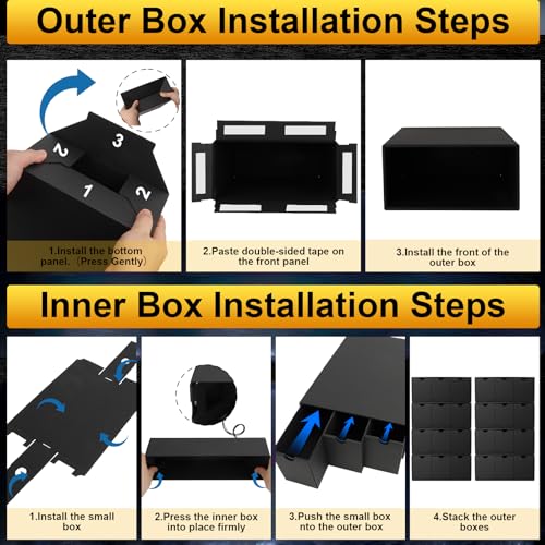 Toploader Storage Box for 3" x 4" Cards, 12 Drawer Organizer with Dividers G212877