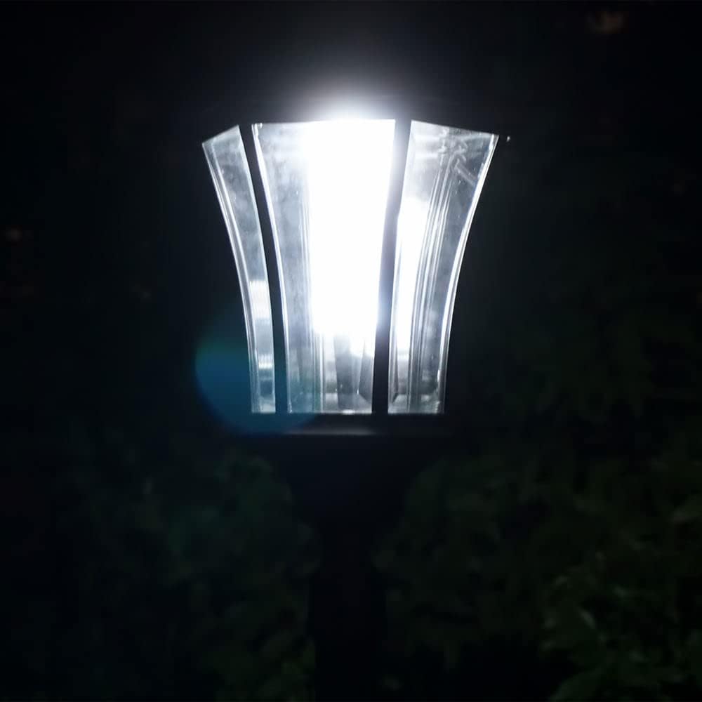 Solar Lamp Post with Planter in Black E177056