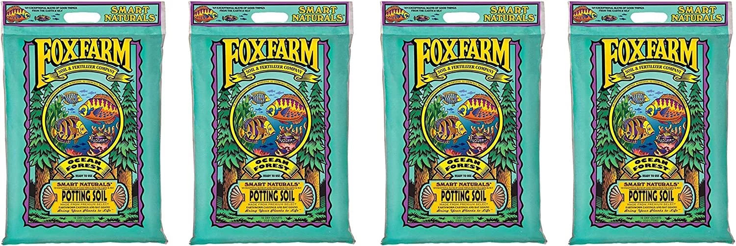 Fox Farm FX14080 Ocean Forest Soil Bag, 12 Quart 4-Pack