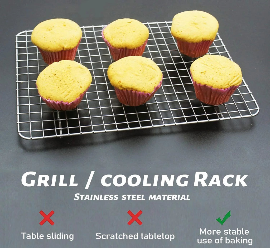 Stainless Steel Cooling Rack Set of 2 for Baking, Roasting, and Grilling L421769