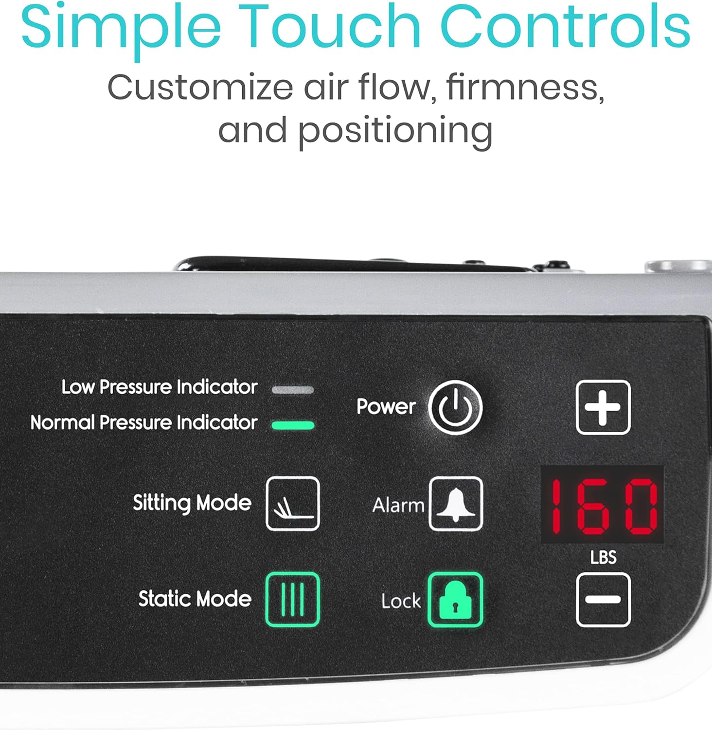 8" Alternating Pressure Mattress for Hospital Bed, Low Air Loss Topper S13870