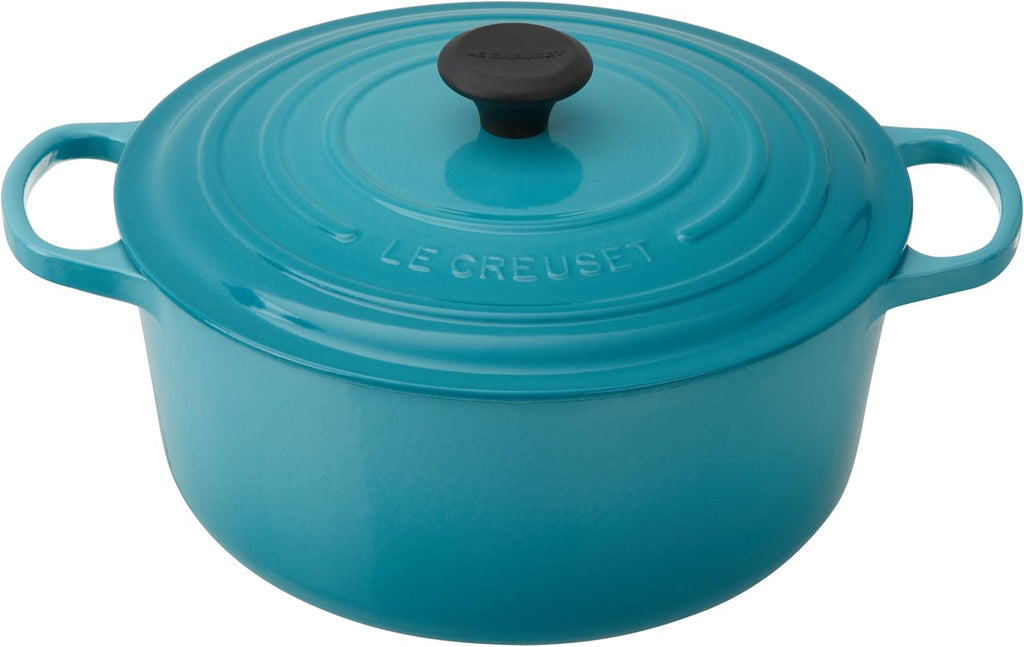 Le Creuset Enameled Cast Iron Signature Round Dutch Oven, 7.25 qt., Caribbean