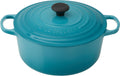 Le Creuset Enameled Cast Iron Signature Round Dutch Oven, 7.25 qt., Caribbean