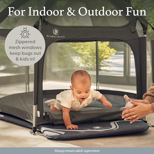 Pop Up Baby Playpen with Canopy and Mosquito Net I14880