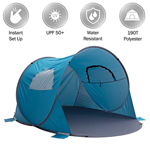 Pop Up Beach Tent for 2-3 People with UV Protection Y18212