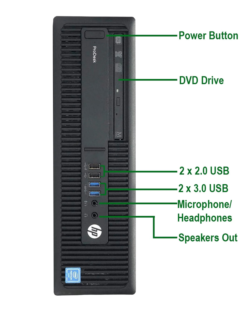 Refurbished SFF Desktop Computer, 16GB RAM, 1TB HDD, 24" LCD Monitor, Keyboard & Mouse, WiFi, Bluetooth, Win10 Pro X4272