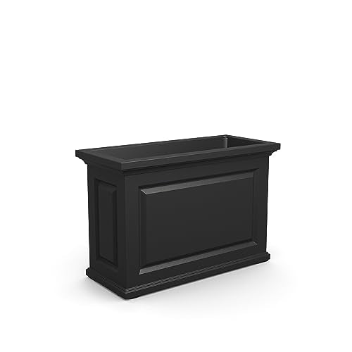 Nantucket Trough Planter - Black - 36in L x 16in W x 24in H - with 17.3 Gallon Water Reservoir P61250