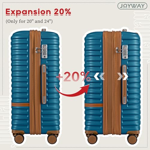 Expandable Carry-On Luggage Set, Lightweight Hard Shell 20 Inch with Spinner Wheels M12570