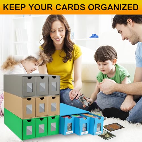 Trading Card Storage Box with 48 Dividers and Labels K306
