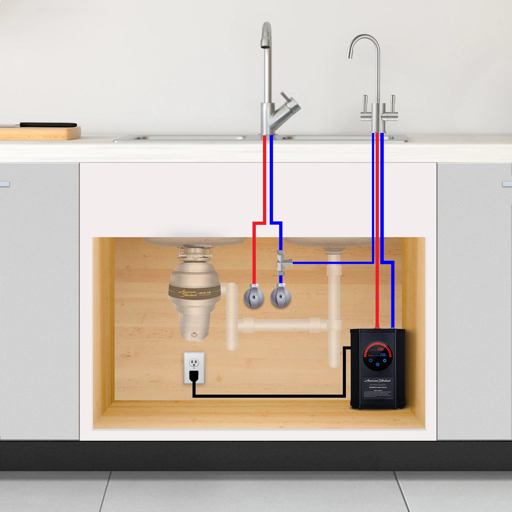 Kitchen Hot Water Dispenser 1500W with Chrome Single Handle Faucet J70479