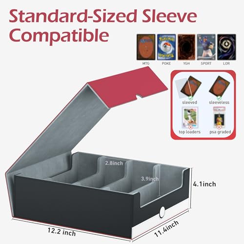 Trading Card Storage Box with 50 Sleeves and 24 Dividers G3044
