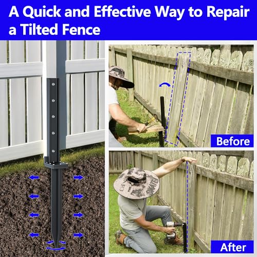 Fence Post Repair Kit 32in Heavy Duty Steel Screw-Connected K5561