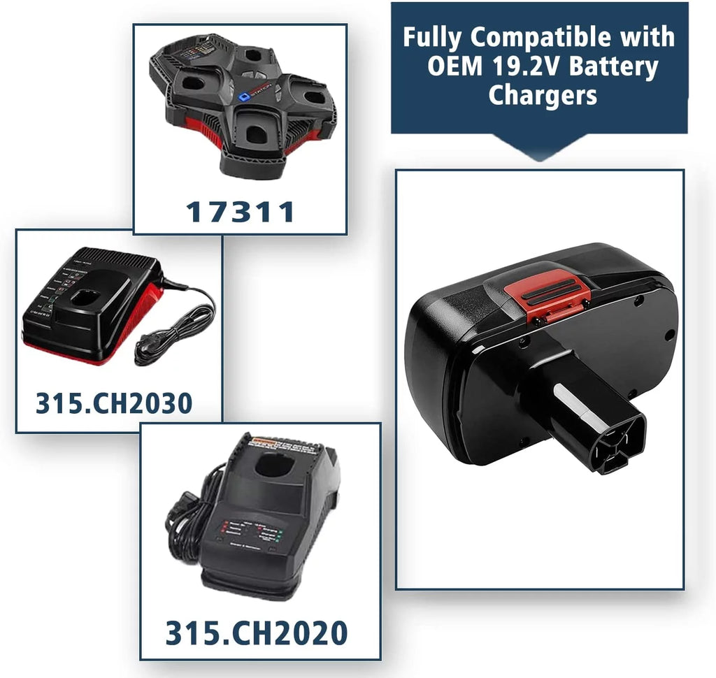 2 Pack C3 Replacement Battery 19.2V for Cordless Tools Q654866