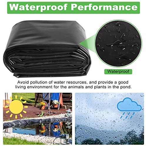 Pond Liner 13 x 20 Feet Heavy Duty HDPE for Fish Ponds H342094