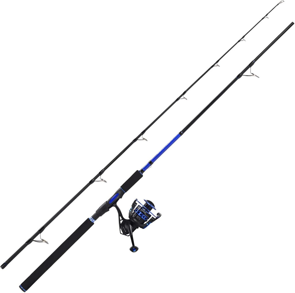 Fishing Rod and Reel Combo, Spinning & Baitcasting, Graphite 2-Piece, Stainless Steel Guides I21783