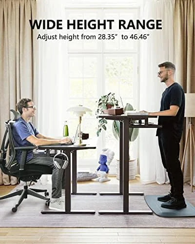 Electric Standing Desk 55 x 24 Inches Height Adjustable with Keyboard Tray J909330