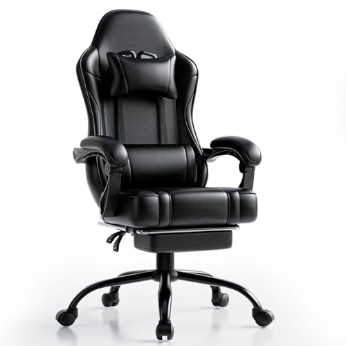 Ergonomic Gaming Chair with Footrest, Reclining, Lumbar Support I1131