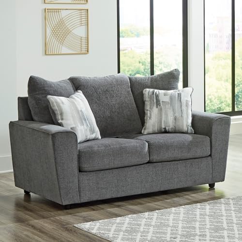 Casual Loveseat with Flared Arms, Gray E735987