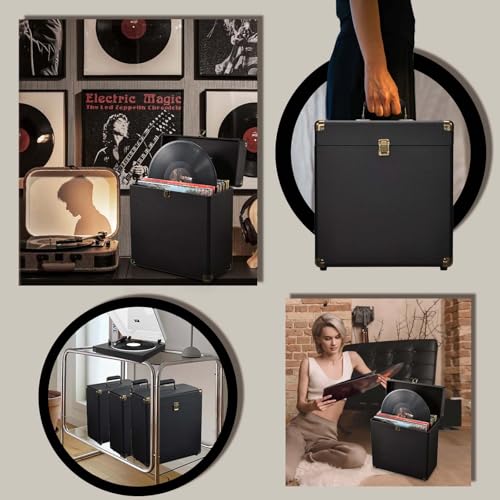 Vinyl Record Storage Box Holds 30 Albums T146