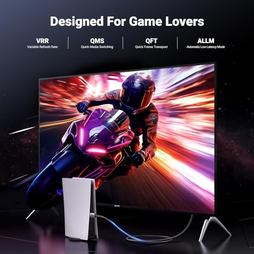 8K HDMI 2.1 Cable 48Gbps 16FT, Ultra High Speed HDMI Cord Aluminum, 4K@240Hz 8K@60Hz, HDCP 2.2, eARC HDR 10, Compatible with PS5/Blu-ray/Roku TV/Switch 2/Mac mini P778