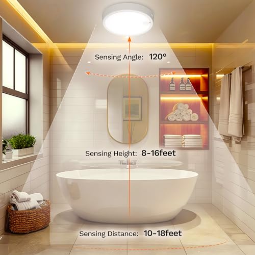 Motion Sensor Ceiling Light, Rechargeable, Magnetic Base X378403