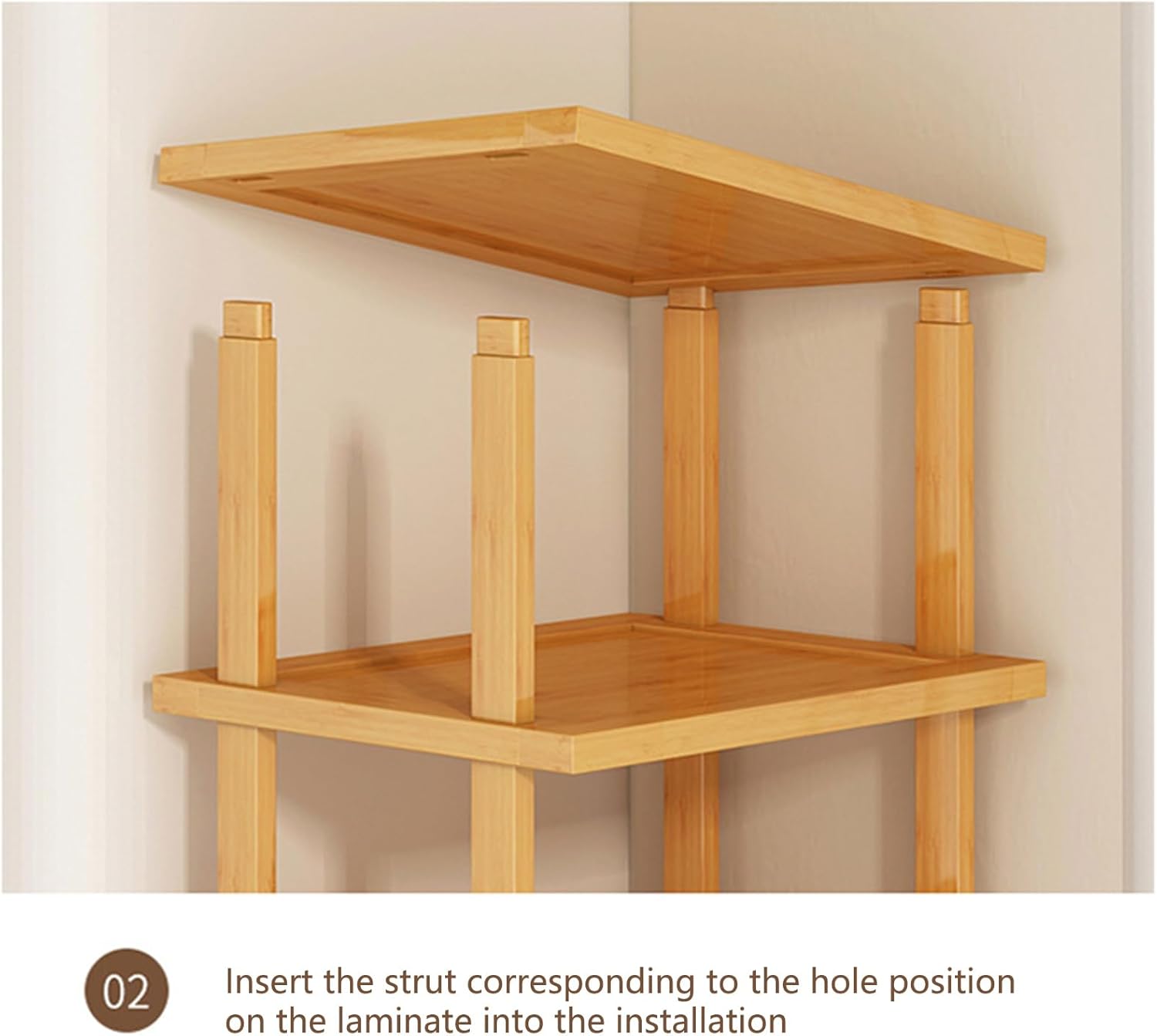 Bamboo Shoe Rack 7-Tier Storage Organizer for Entryway E6233