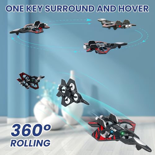 RC Airplane Fighter Jet Toy with Auto Hover and LED Lights I218872