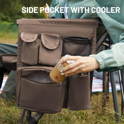 Oversized Folding Camping Chair High Back Heavy Duty for Adults with Cup Holder K6105
