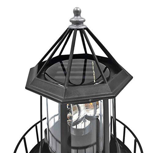 Solar Rotating Lighthouse Light for Garden Patio Decoration C24964