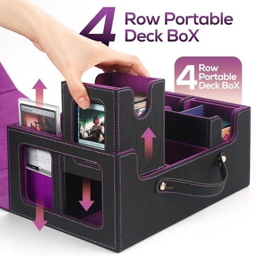 Card Storage Box with Dividers for TCG Sports Cards S2798