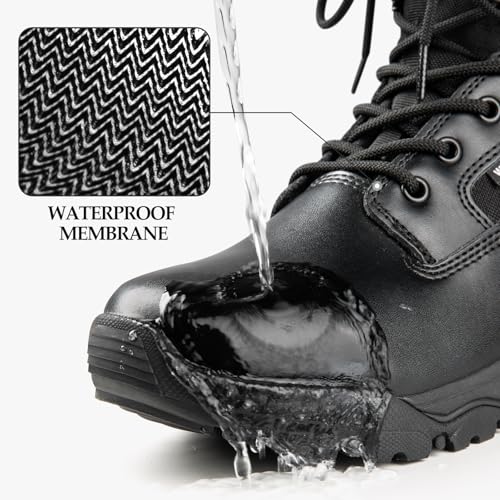 Men's Tactical Boots 8 Inches Lightweight Suede Leather Military Work Boot J951812