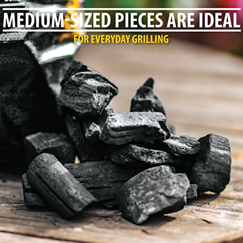Oak Lump Charcoal for Grilling and Smoking, 17.6 lb Bag V54657