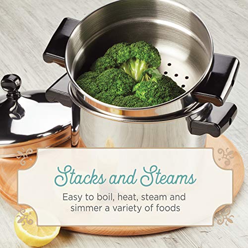 Double Boiler & Sauce Pan with Lids, 2 Quart and 1 Quart B57783