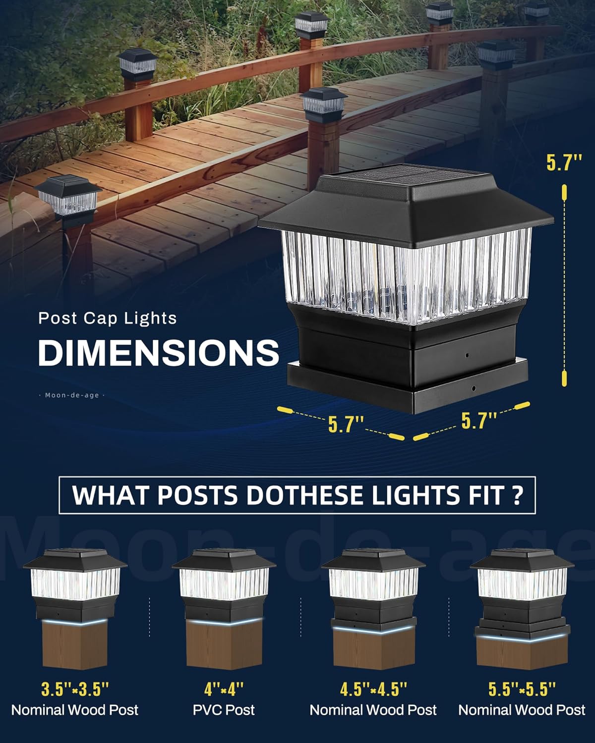 Solar Post Lights 3 Modes RGB & Warm White J648297