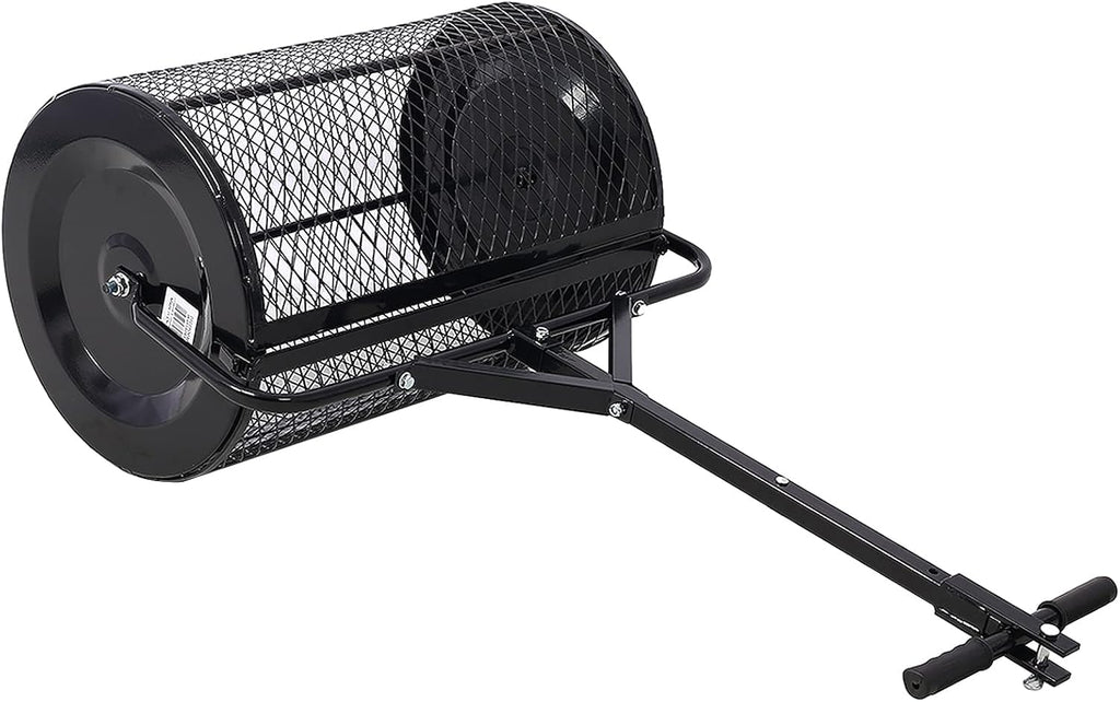Peat Moss Spreader 36inch,Compost Spreader Metal Mesh,2 in 1 ATV and T Shaped Handle for Planting Seeding,Lawn and Garden Care Manure Spreaders Roller