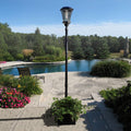 Sun-Ray Abigail Solar Lamp Post with Planter in Black