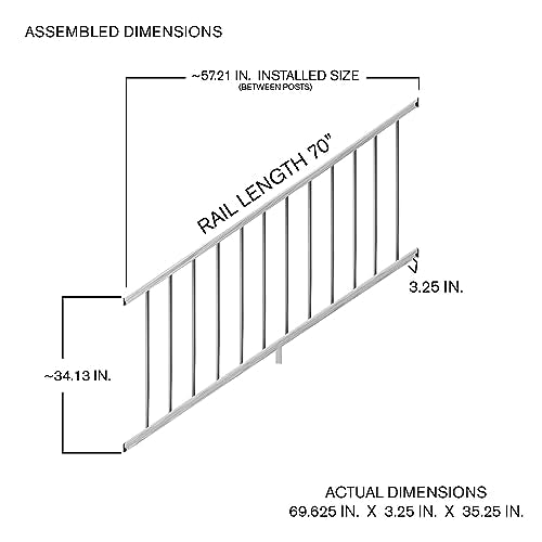 6 ft. Redwood-Tone Stair Rail Kit with Aluminum Balusters V97770