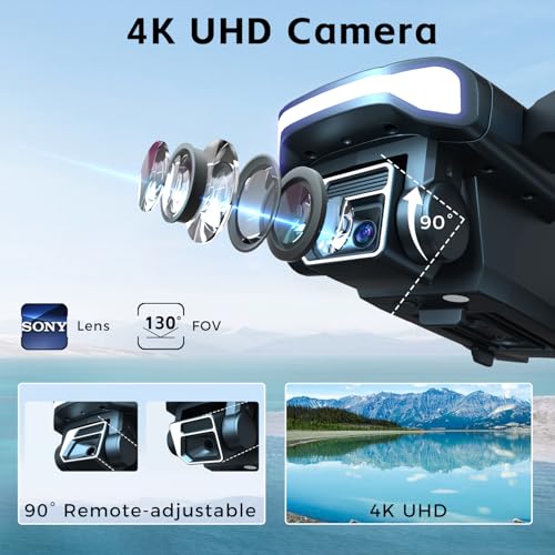 Brushless Motor Drone with 4K HD Camera for Beginners J3450