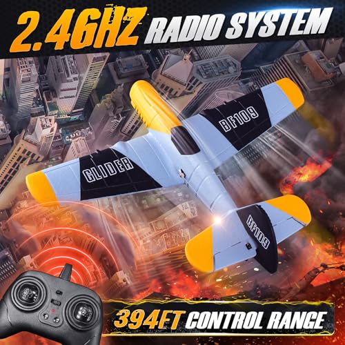 RC Plane with 6-Axis Gyro, Easy Control for Beginners, LED Lights U3567