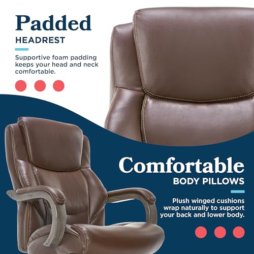 Executive Office Chair with Lumbar Support and Memory Foam Cushion T501837