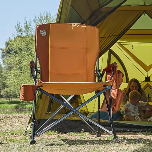 Oversized Folding Camping Chair High Back Heavy Duty for Adults with Cup Holder K6105