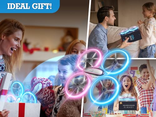 RC Drone with 720P HD FPV Camera for Kids with LED Light and Remote Control Q603