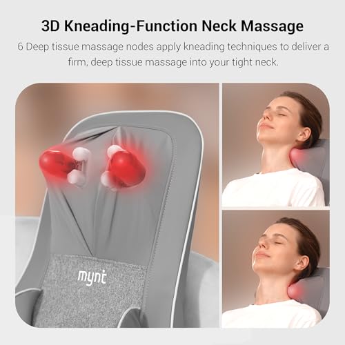 3D Shiatsu Neck and Back Massager with Heat for Chair U9478