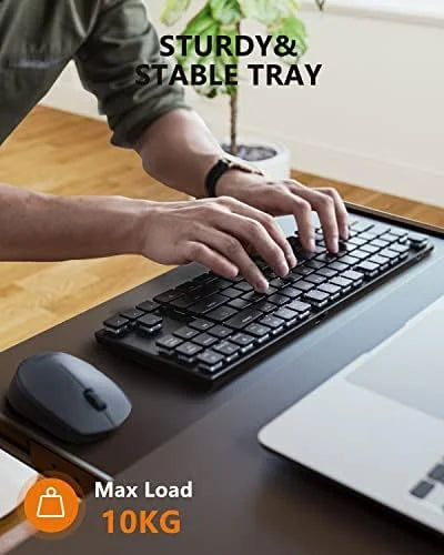 Electric Standing Desk 55 x 24 Inches Height Adjustable with Keyboard Tray J909330