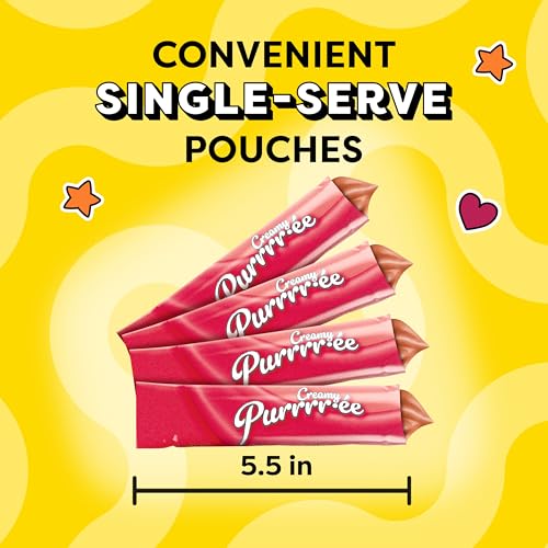 Creamy Puree Lickable Cat Treats, 0.42 oz Tubes, 48 Count Y26330