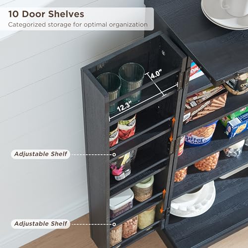 Farmhouse Storage Cabinet with Barn Doors and Adjustable Shelves X3170