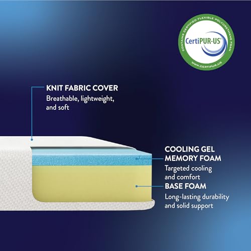 5 Inch Memory Foam Mattress, Cooling Gel Infused, Twin K650883