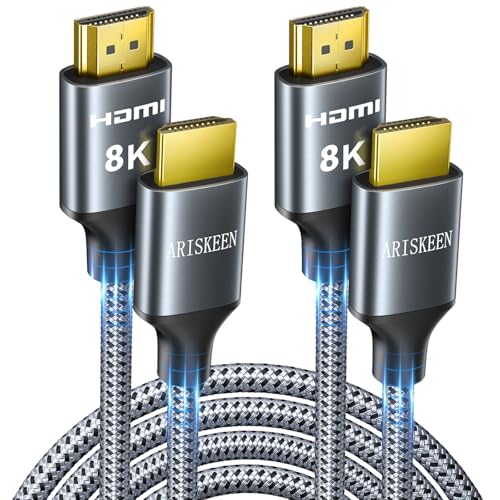 8K HDMI Cable 25FT, 48Gbps, HDMI 2.1, Braided Cord for HDTV/Monitor Y68726