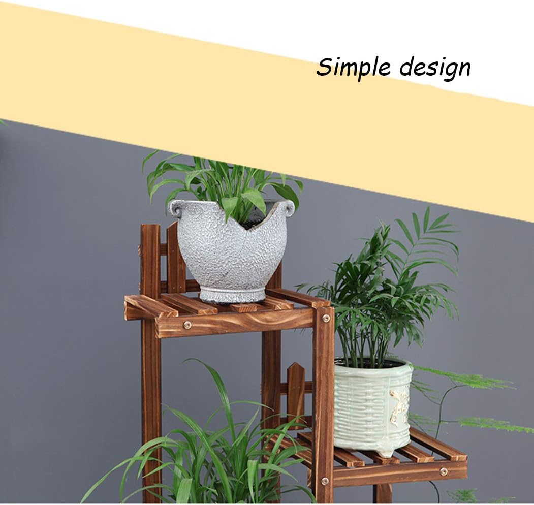 Wooden Multi-Layer Plant Display Stand with Flower Pot Holder H872262