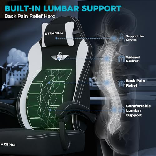 Big and Tall Gaming Chair with Breathable Fabric and Lumbar Support U62154